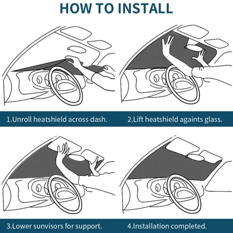 How To Install windshield sunshade