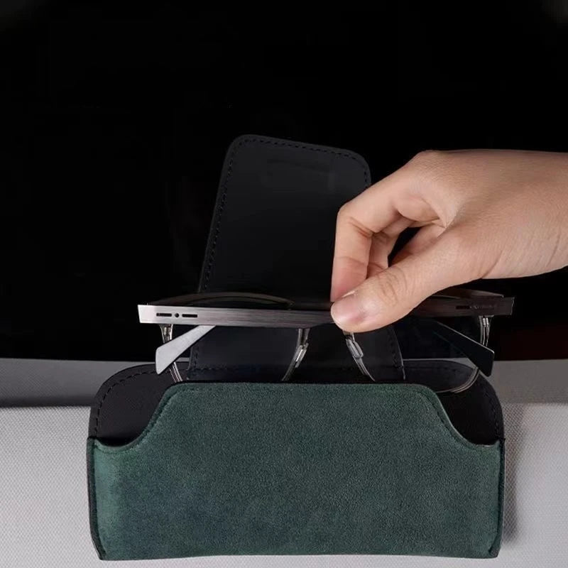 Green glasses case for BYD with soft interior