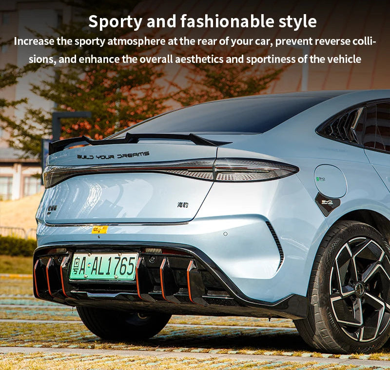 Sporty front lip side skirt rear diffuser