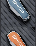 Leather metal BYD key case with custom fit