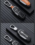 Secure fit BYD key cover in leather and metal