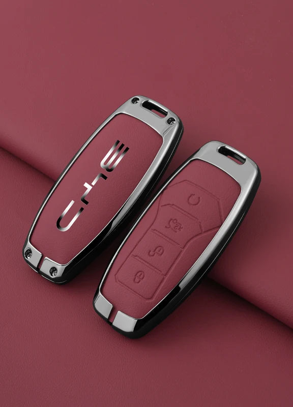 Elegant leather key case for BYD Dolphin