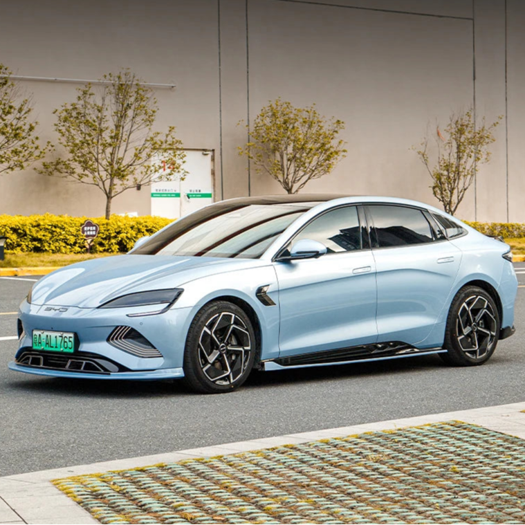 Aerodynamic front lip side skirt rear diffuser