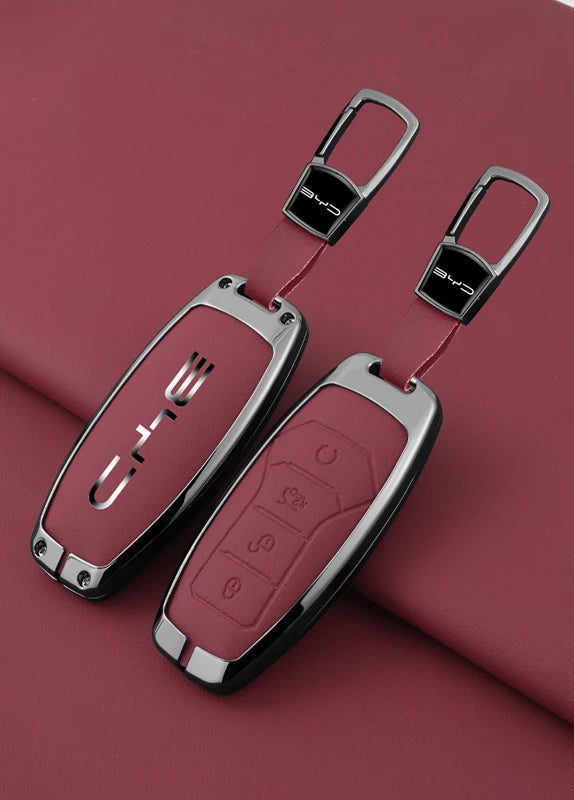 Compact BYD key cover with alloy frame
