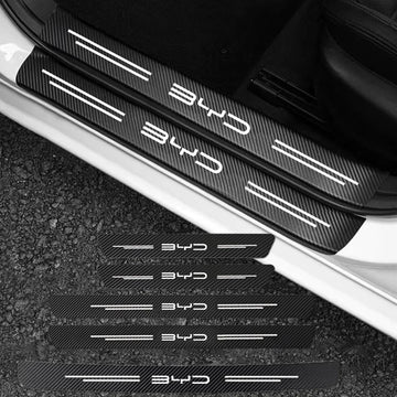 Carbon fiber car door sill protector for BYD