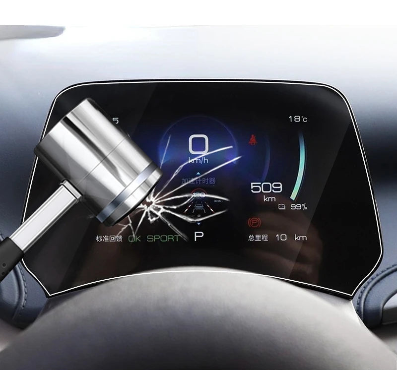 Protective screen film layer aligned on BYD