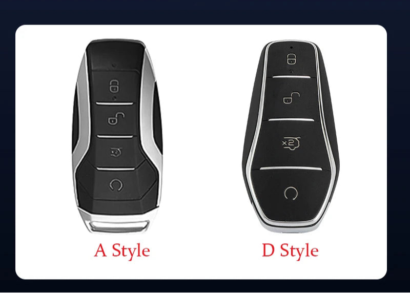Black leather BYD key case
