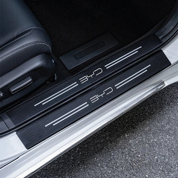 Carbon fiber style door sill protector for BYD Atto 3