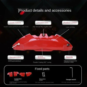 Durable brake caliper cover accessory for BYD Seal