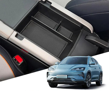 Black Armrest Storage Box Holder for BYD Song PLUS 2023 2024 EV