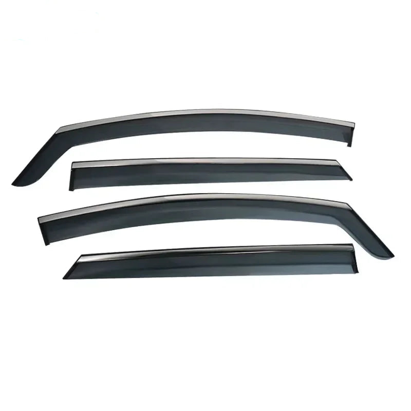 Stylish chrome-accented car window visors